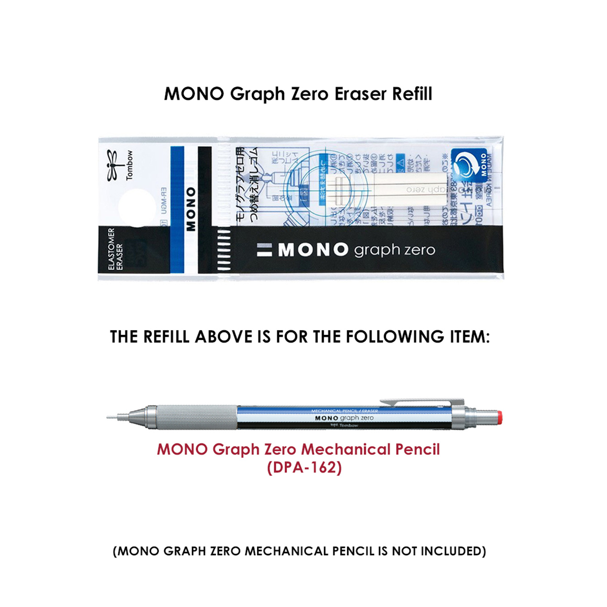 Tombow - Mono Zero Eraser - Refill -Round